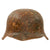 Original German WWII Courland Pocket Battlefield Dug M42 Heer Army Single Decal Relic Helmet Shell - Size 66 Original Items