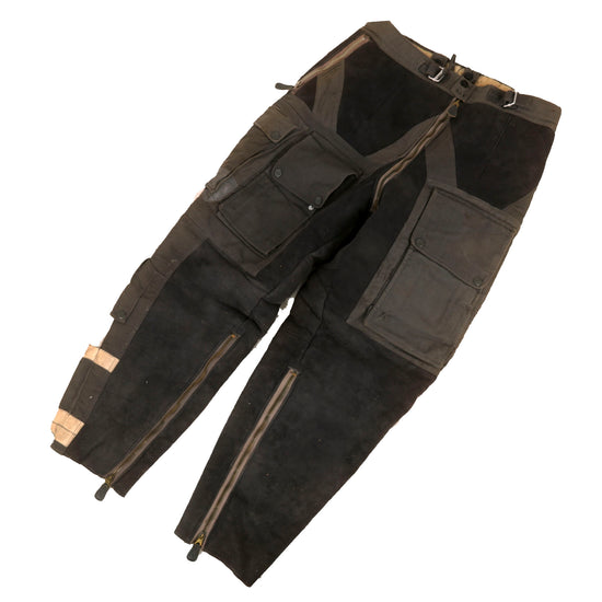 Original German WWII Luftwaffe Fur-lined Winter Flying "Channel Pants" Trousers with RBNr. Markings- Size 2C Original Items