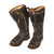 Original German WWII Luftwaffe Fleece-Lined Leather Pilot Flying Boots - Single Zipper Original Items