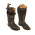Original German WWII Luftwaffe Fleece-Lined Leather Pilot Flying Boots - Single Zipper Original Items