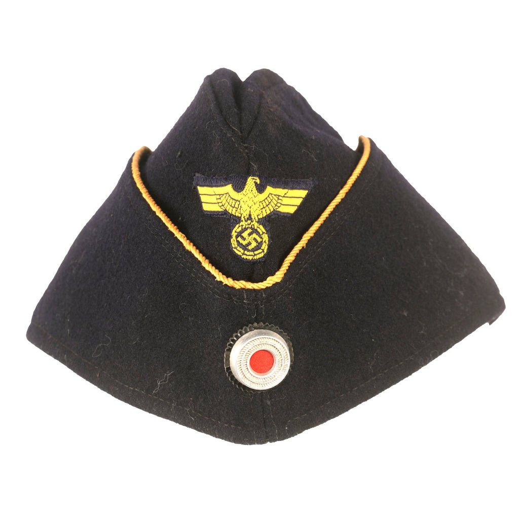 Original German WWII Kriegsmarine Navy Officer M38 Overseas Cap in Size 57cm - Schiffchen Original Items