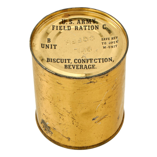 Original U.S. WWII US Army Field Ration C, B Unit With Coffee - Unopened, Mid-War Original Items