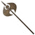 Original Indo Persian Mid-19th Century Double Headed Tabar Battle Axe with Gorgeous Etching Original Items