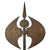 Original Indo Persian Mid-19th Century Double Headed Tabar Battle Axe with Gorgeous Etching Original Items