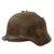 Original German WWII Ground Dug Heer Single Decal M40 Battle Damaged Relic Helmet Shell - Size 66 Original Items