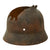 Original German WWII Ground Dug Heer Single Decal M40 Battle Damaged Relic Helmet Shell - Size 66 Original Items