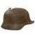Original German WWII Ground Dug Heer Single Decal M40 Battle Damaged Relic Helmet Shell - Size 66 Original Items