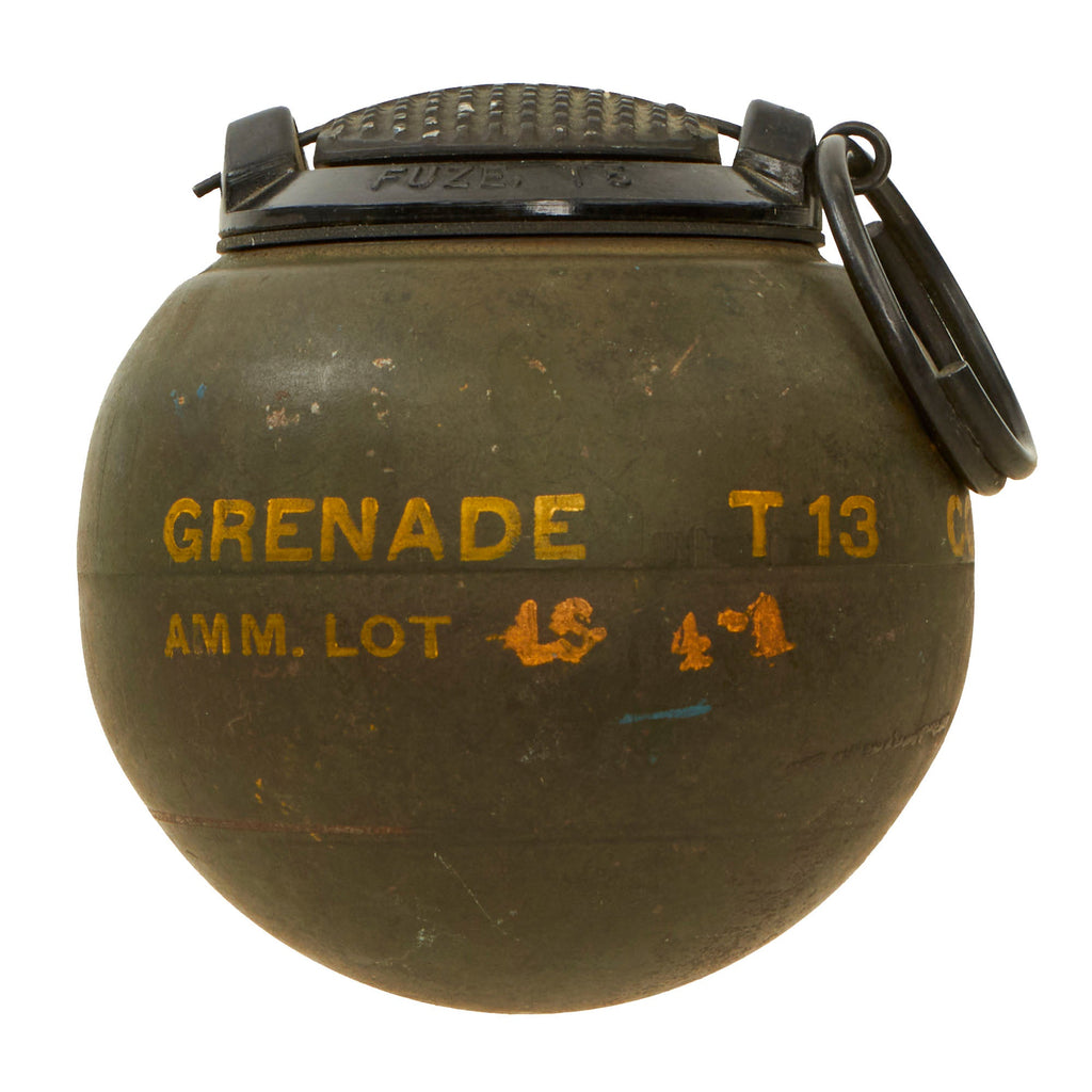 Original Rare U.S. WWII O.S.S. Issue T13 Beano Grenade Manufactured by Eastman Kodak Company - Inert Original Items
