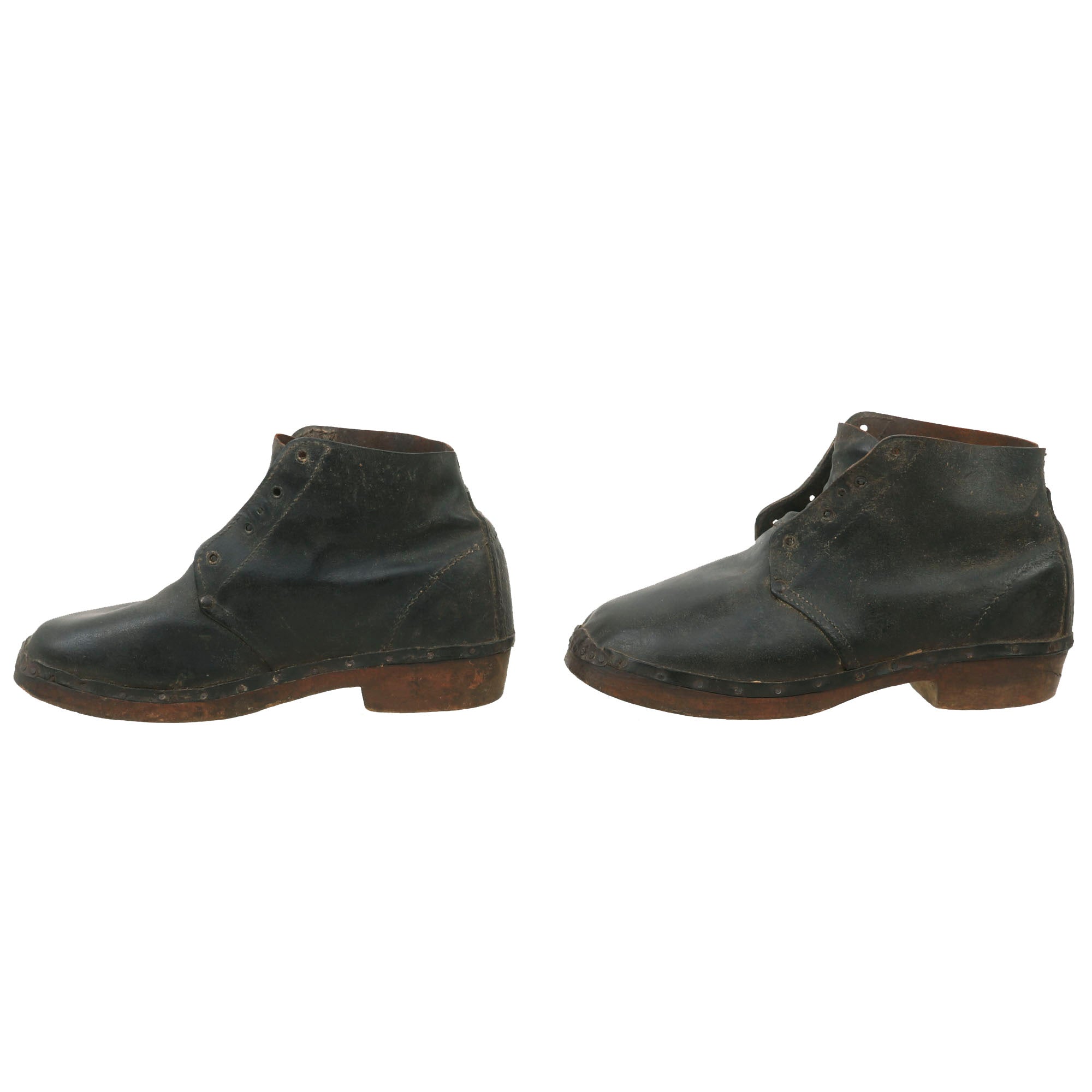 thumbnail image 2 of Handmade Black Leather Brogans With Hobnails – Civil War Reenactment Boots (Custom Size) 2 of 5