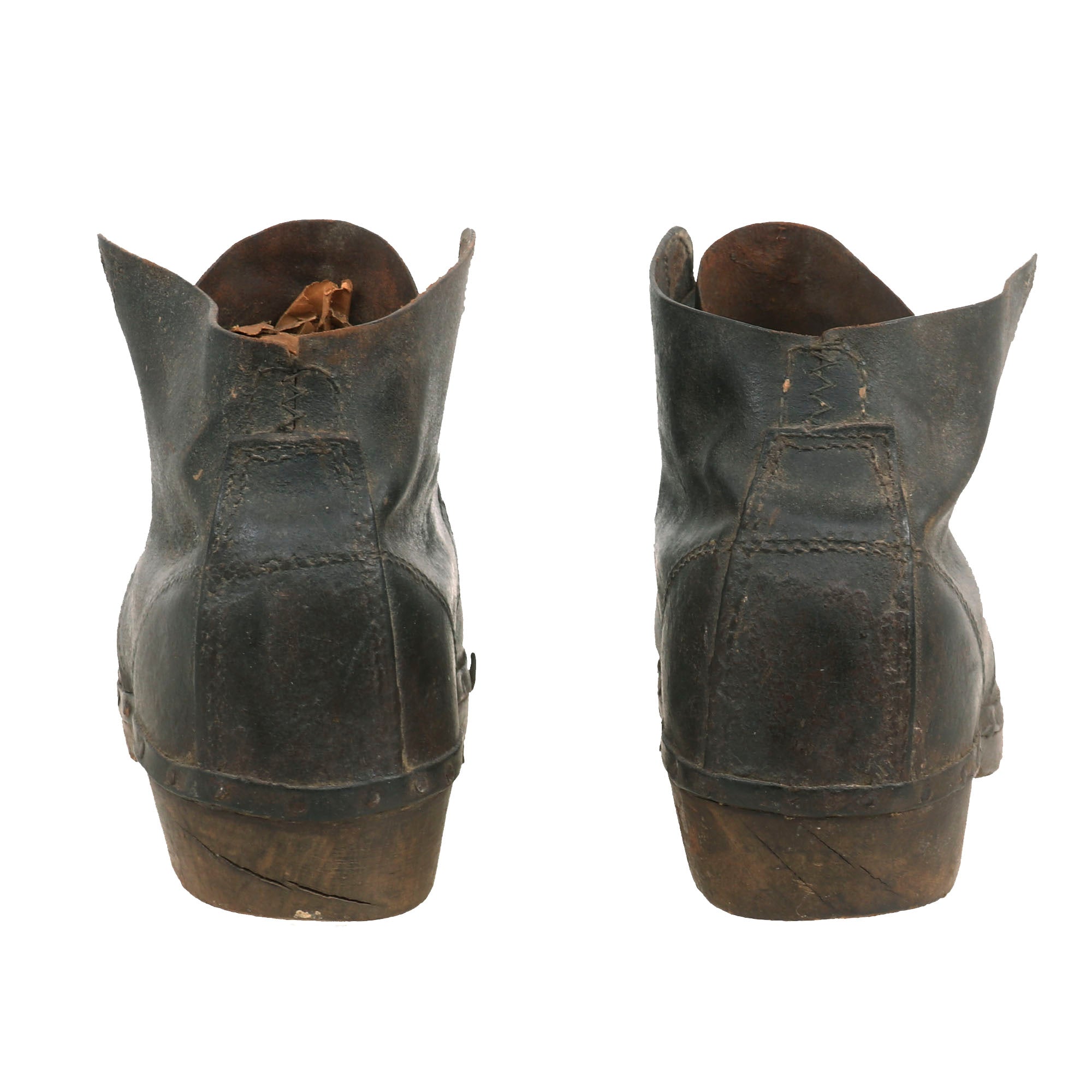 Original U.S. Civil War Era Confederate Wooden Sole “Brogan” Shoes - P ...