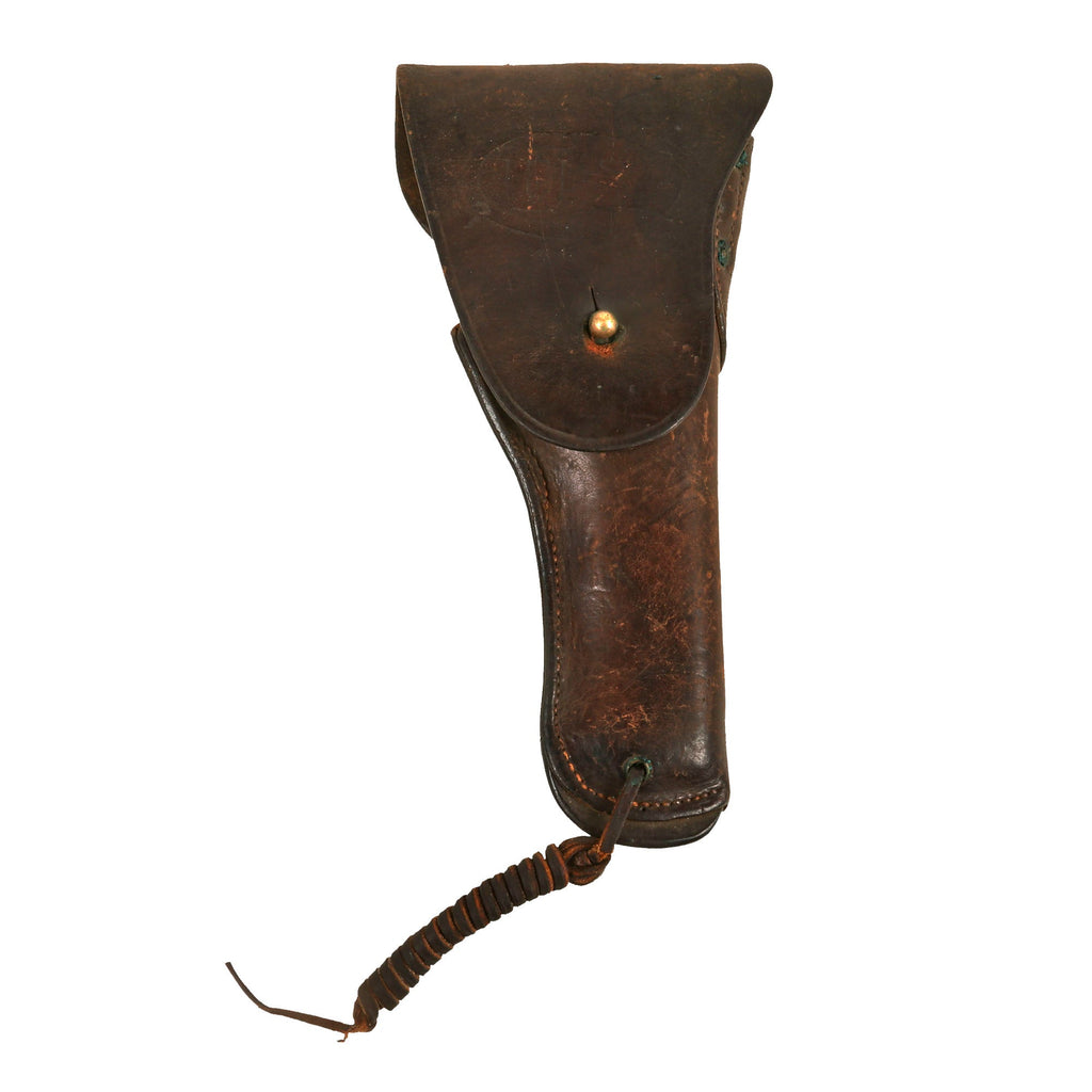 Original U.S. WWI M1916 .45 Colt 1911 Leather Holster by HOYT with Leg Tie Down - Dated 1918 Original Items