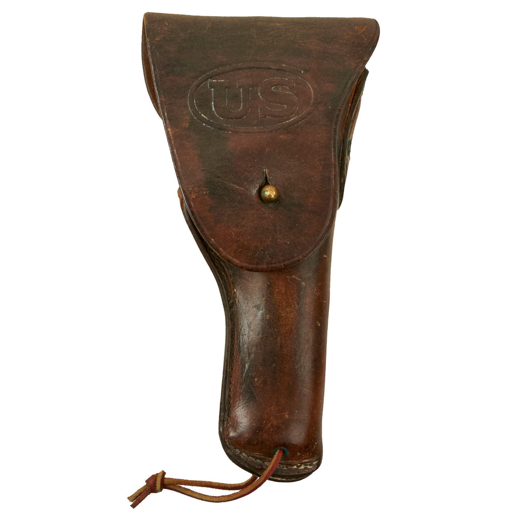 Original U.S. WWII M1916 .45 Colt 1911 Leather Holster by Walsh Harness Co. - dated 1945 Original Items
