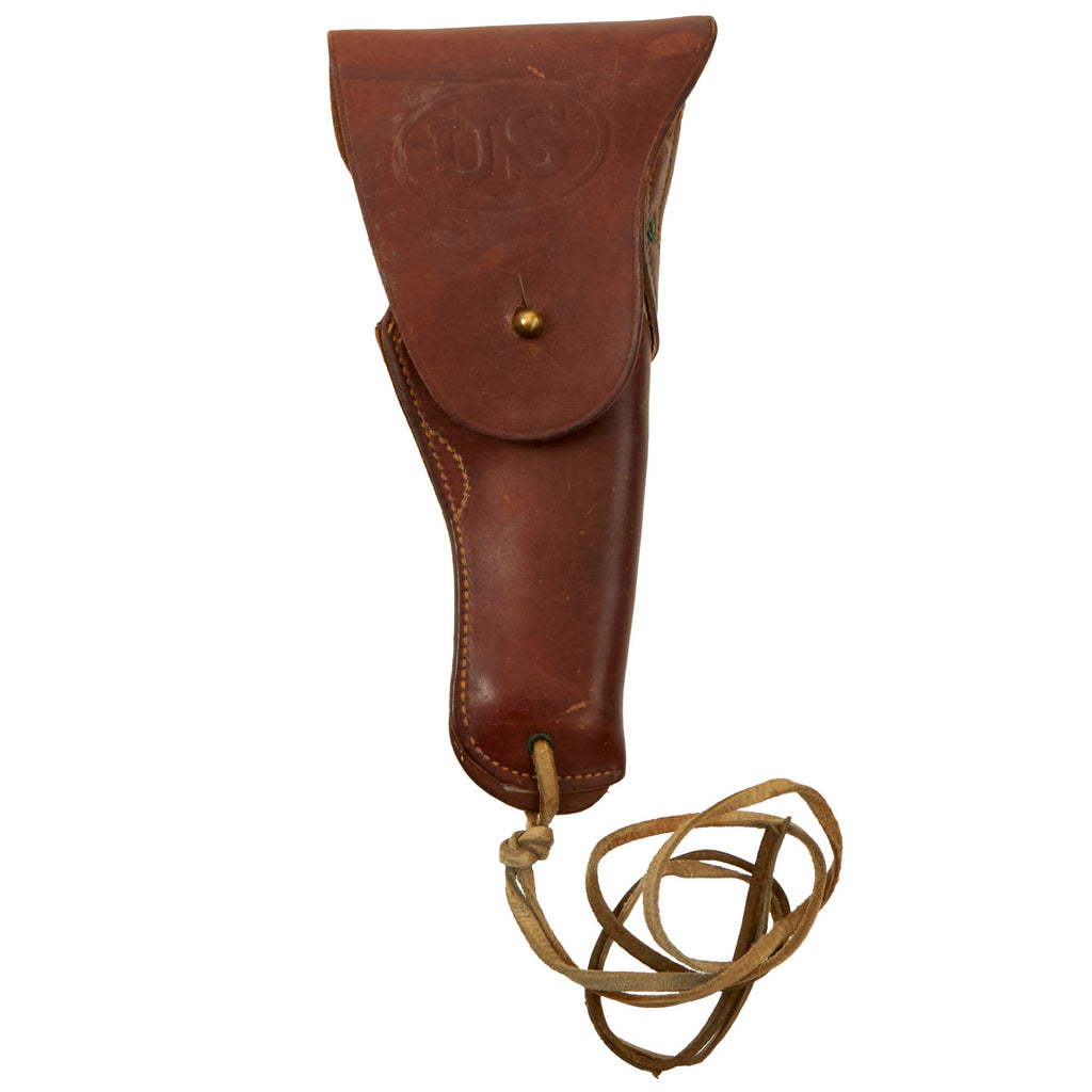 Original U.S. WWII M1916 .45 Colt 1911 Leather Holster by Boyt Without Date - Early Example Original Items