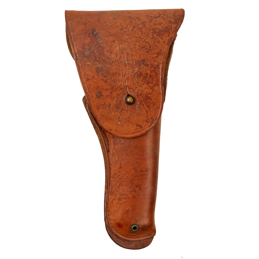 Original U.S. WWII M1916 .45 Colt 1911 Leather Holster by Rare Maker Fink Leather Shops of Kansas City, Missouri - 21,108 Produced Original Items