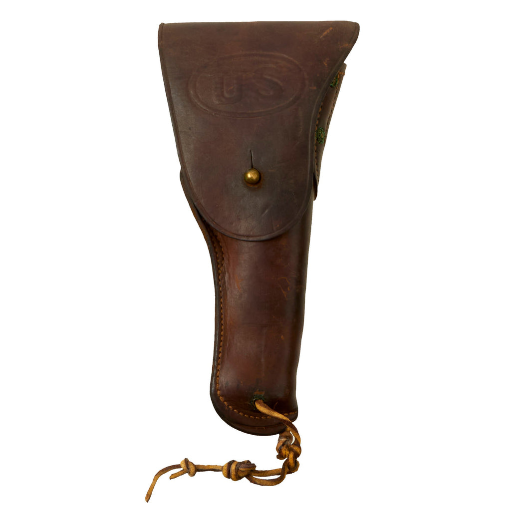 Original U.S. WWI 1918 Dated M-1916 Holster for M-1911 Pistol by Graton & Knight with Leg Tie Town Original Items