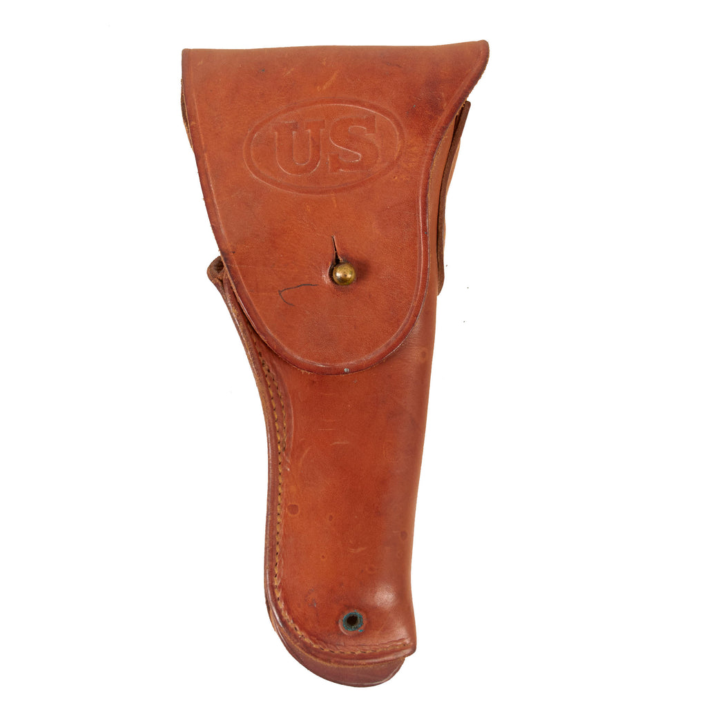 Original U.S. WWII Era Excellent Condition M1916 .45 Colt 1911 Leather Holster by Straus-Bodenheimer Saddlery Co. - Only 20,000 Produced Original Items