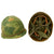 Original U.S. Vietnam War M1-C Paratrooper Helmet with Reversible Camouflage Cover - Complete Original Items