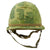 Original U.S. Vietnam War M1-C Paratrooper Helmet with Reversible Camouflage Cover - Complete Original Items