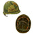 Original U.S. Vietnam War Era M1-C Paratrooper Helmet with Reversible Camouflage Cover - Complete Original Items