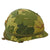 Original U.S. Vietnam War Era M1-C Paratrooper Helmet with Reversible Camouflage Cover - Complete Original Items