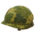 Original U.S. Vietnam War Era M1-C Paratrooper Helmet with Reversible Camouflage Cover - Complete Original Items
