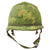Original U.S. Vietnam M1 Paratrooper Helmet with USMC Reversible Camouflage Cover and Liner Original Items