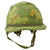 Original U.S. Vietnam M1 Paratrooper Helmet with USMC Reversible Camouflage Cover and Liner Original Items