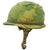 Original U.S. Vietnam M1 Paratrooper Helmet with USMC Reversible Camouflage Cover and Liner Original Items