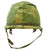 Original U.S. Vietnam M1 Paratrooper Helmet with USMC Reversible Camouflage Cover and Liner Original Items