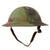 Original U.S. WWI M1917 Doughboy Helmet with Multi-Colored Camouflage Paint with Liner & Chinstrap Original Items