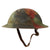 Original U.S. WWI M1917 Doughboy Helmet with Multi-Colored Camouflage Paint with Liner & Chinstrap Original Items