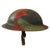 Original U.S. WWI M1917 Doughboy Helmet with Multi-Colored Camouflage Paint with Liner & Chinstrap Original Items