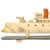 Original WWI Era Folk Art Soapstone Carved Warship "VITORIA" Matching Carved Slate & Soapstone Stand Original Items