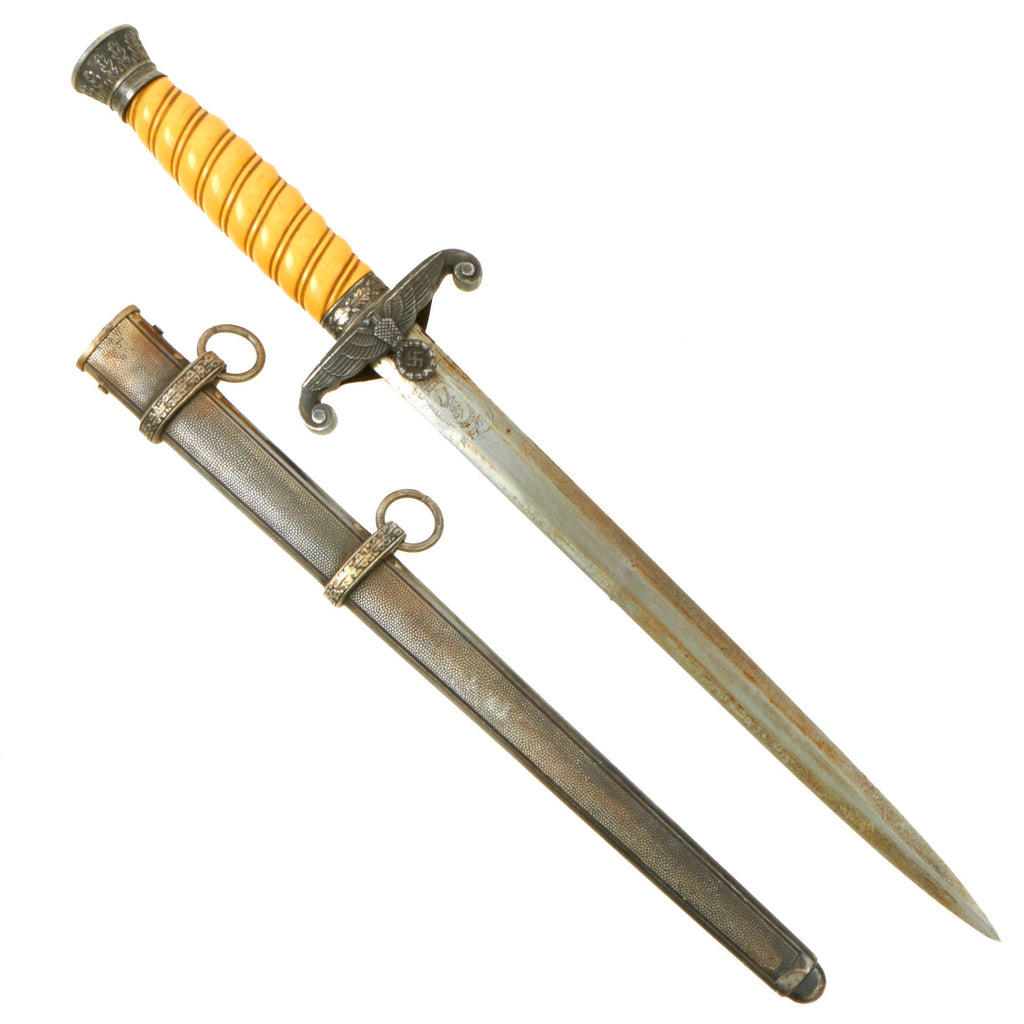 Original WWII German Army Heer Officer Dagger by "Siegfried" Ernst Pack & Söhne with Scabbard Original Items