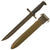 Original U.S. WWI / WWII M1905E1 Springfield “Straight-Back” Cut-Down 10" Rifle Bayonet with M7 Scabbard - dated 1907 Original Items