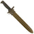 Original U.S. WWI / WWII M1905E1 Springfield “Straight-Back” Cut-Down 10" Rifle Bayonet with M7 Scabbard - dated 1907 Original Items