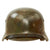 Original German WWII Luftwaffe M40 Overpaint Camouflage Steel Helmet with 55cm Liner and Chinstrap - marked Q62 Original Items