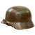 Original German WWII Luftwaffe M40 Overpaint Camouflage Steel Helmet with 55cm Liner and Chinstrap - marked Q62 Original Items