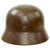 Original German WWII Luftwaffe M40 Overpaint Camouflage Steel Helmet with 55cm Liner and Chinstrap - marked Q62 Original Items