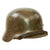 Original German WWII Luftwaffe M40 Overpaint Camouflage Steel Helmet with 55cm Liner and Chinstrap - marked Q62 Original Items