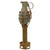 Original U.S. WWII Inert MkII Blue Pineapple Practice Grenade in 1944 Dated M1 Rifle Grenade Adapter with M7 M1 Garand Launcher Original Items