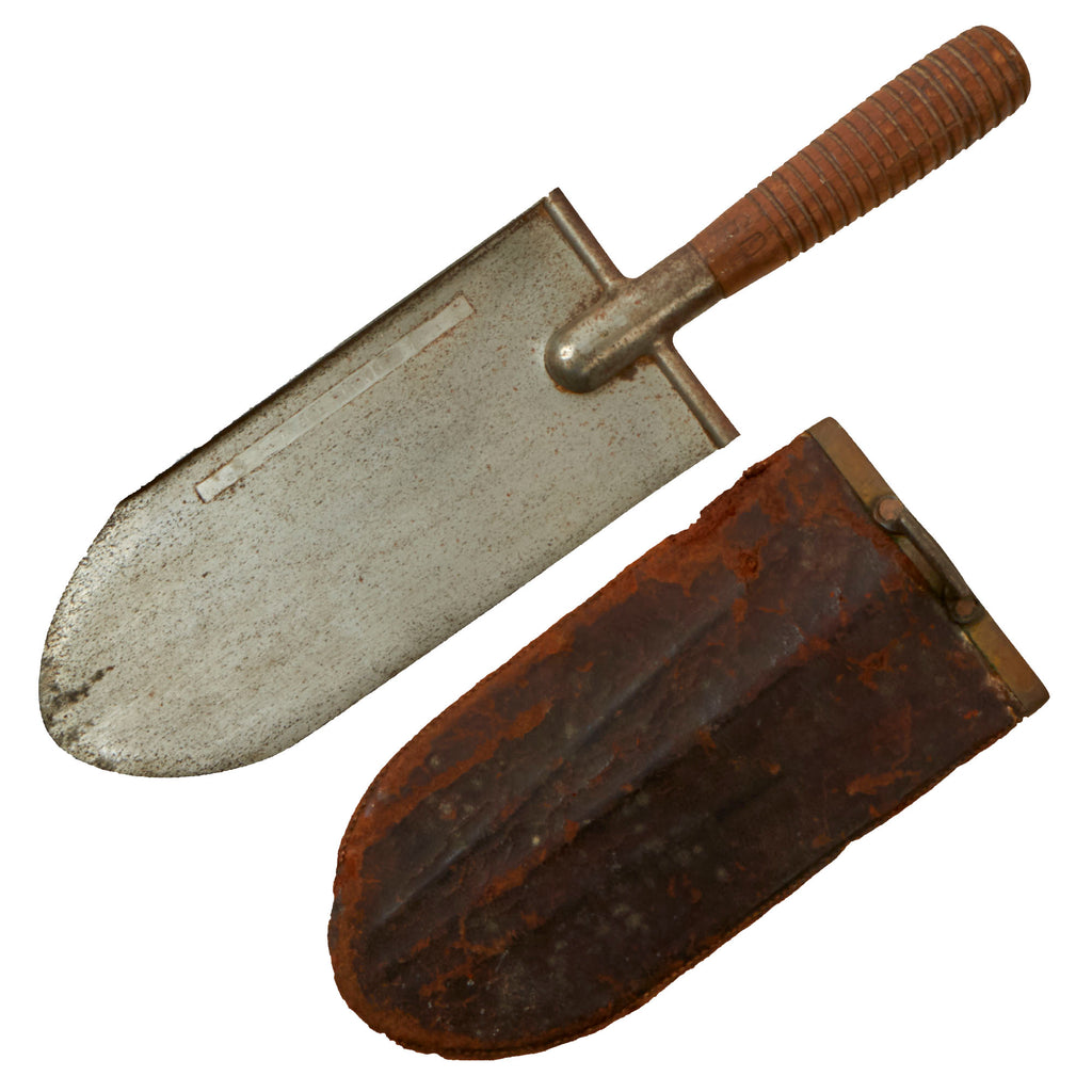 Original U.S. Indian Wars Era Model 1873 Entrenching Tool Knife with U.S. Marked Leather Scabbard Original Items