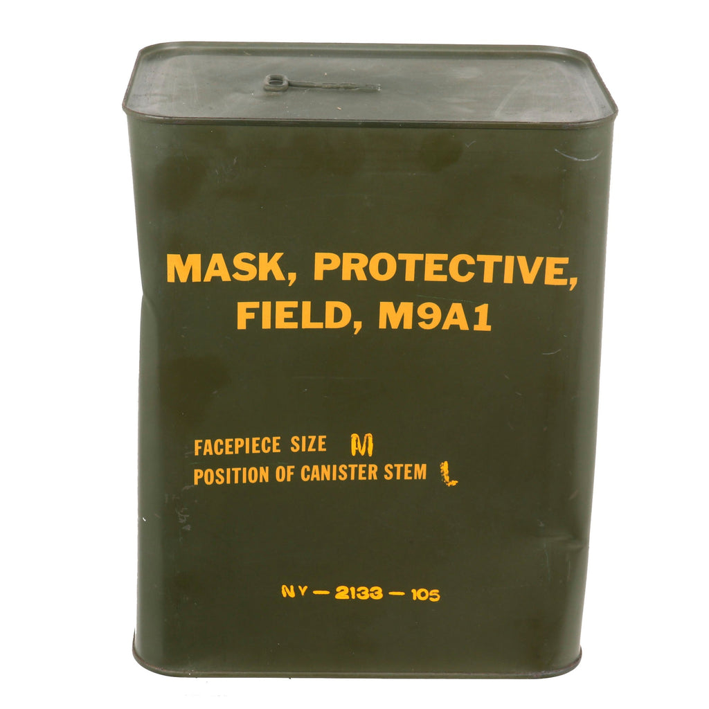 Original U.S. Korean War M9A1 Gas Mask Still Sealed in Box Original Items