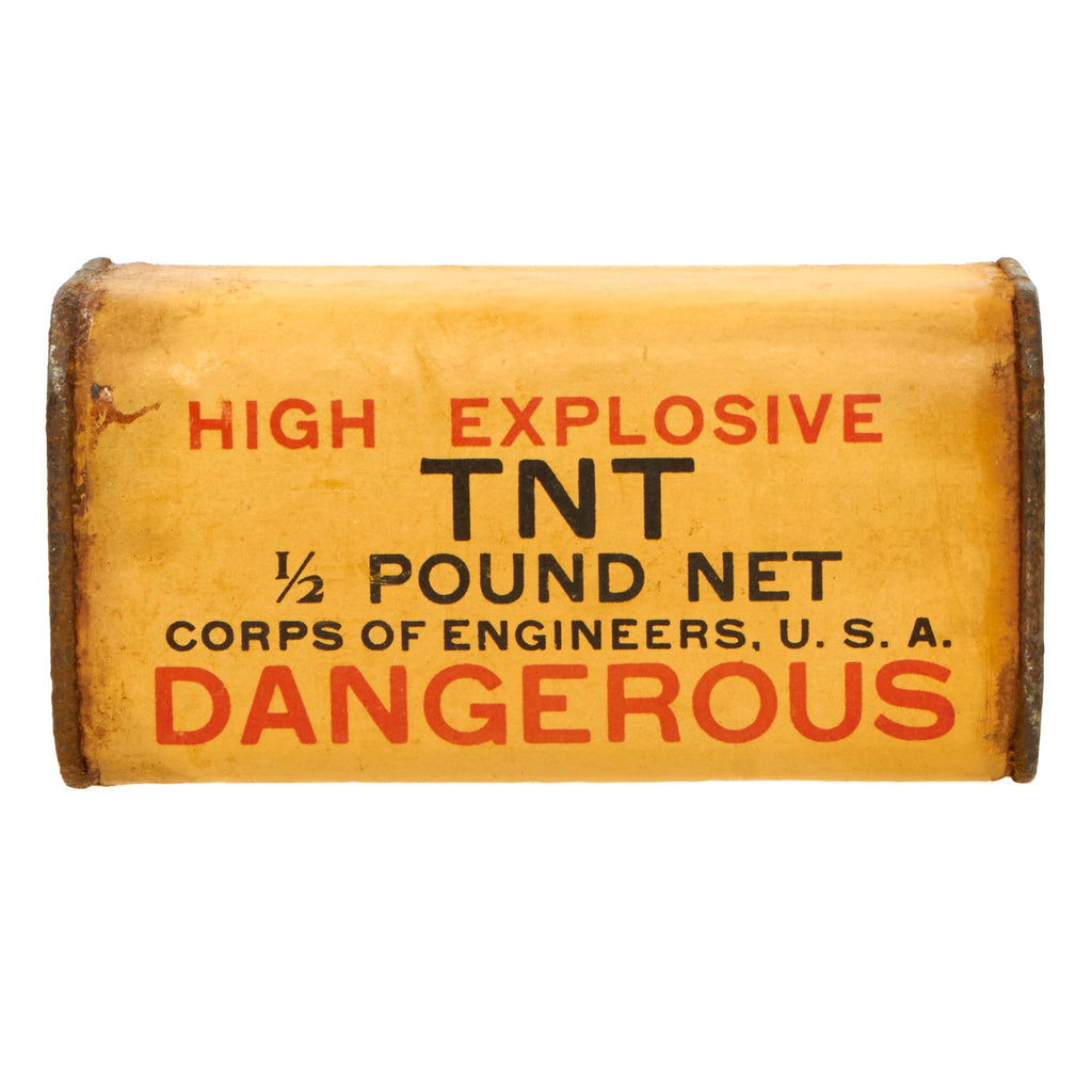 Original U.S. WWII Corps of Engineers High Explosive TNT 1/2 Pound Block - INERT Original Items