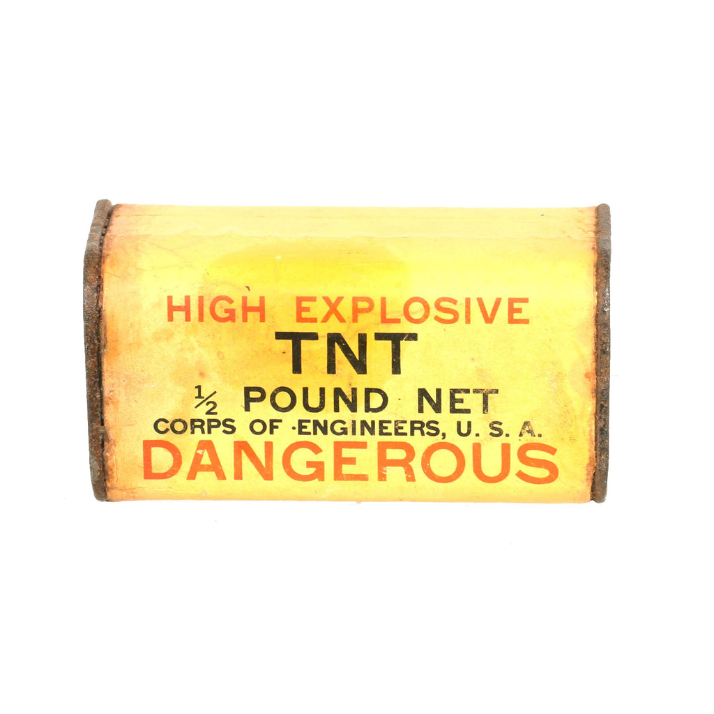 Original U.S. WWII Corps of Engineers High Explosive TNT 1/2 Pound Block - INERT Original Items