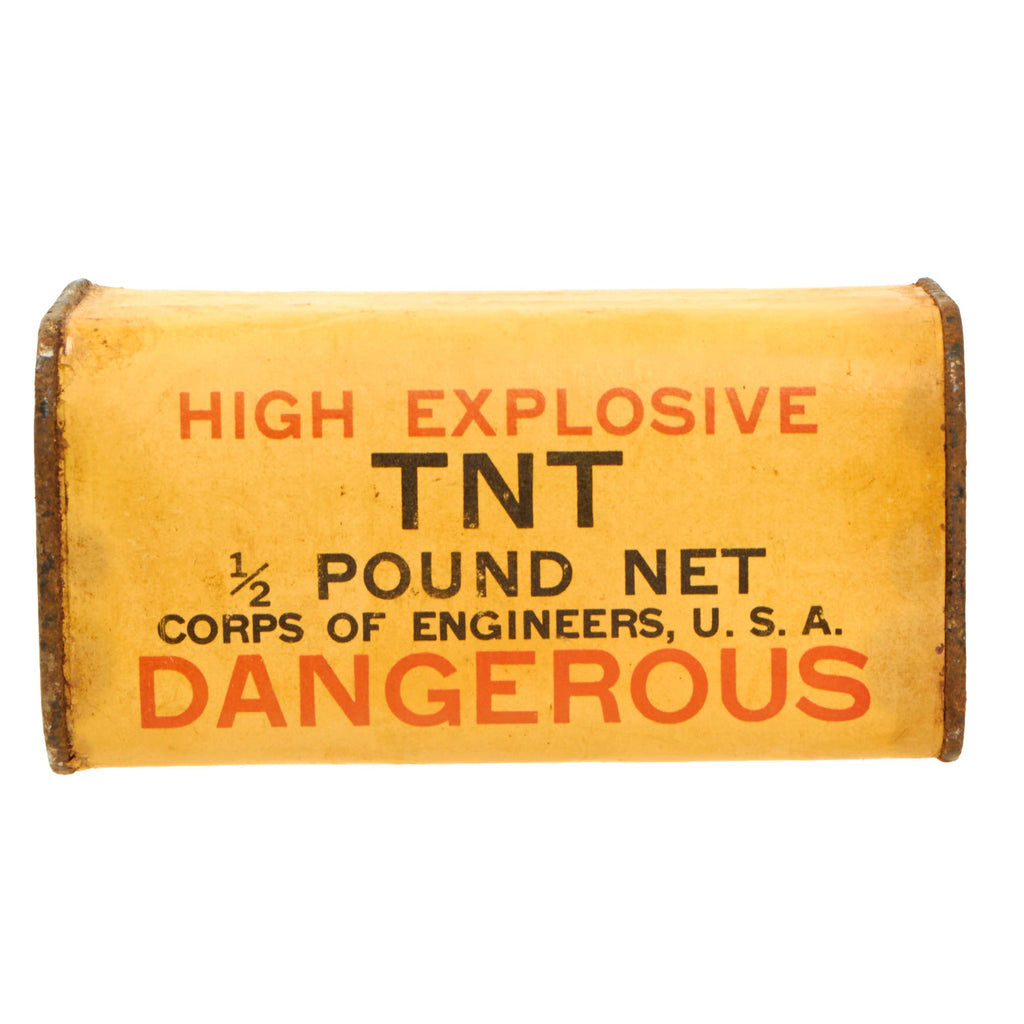 Original U.S. WWII Corps of Engineers High Explosive TNT 1/2 Pound Block - INERT Original Items