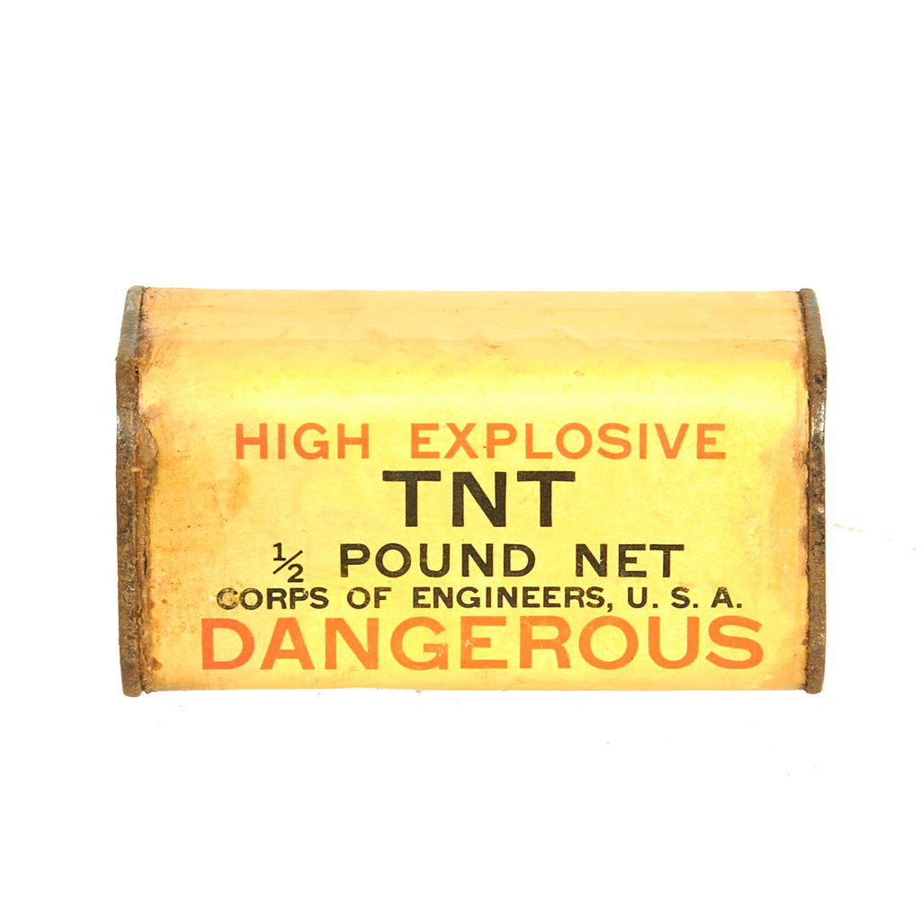 Original U.S. WWII Corps of Engineers High Explosive TNT 1/2 Pound Block - INERT Original Items