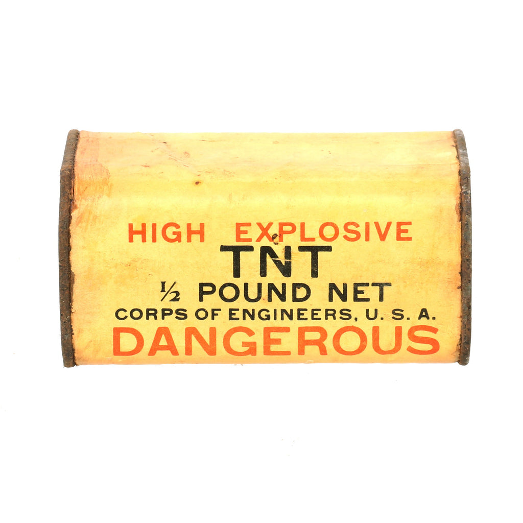 Original U.S. WWII Corps of Engineers High Explosive TNT 1/2 Pound Block - INERT Original Items