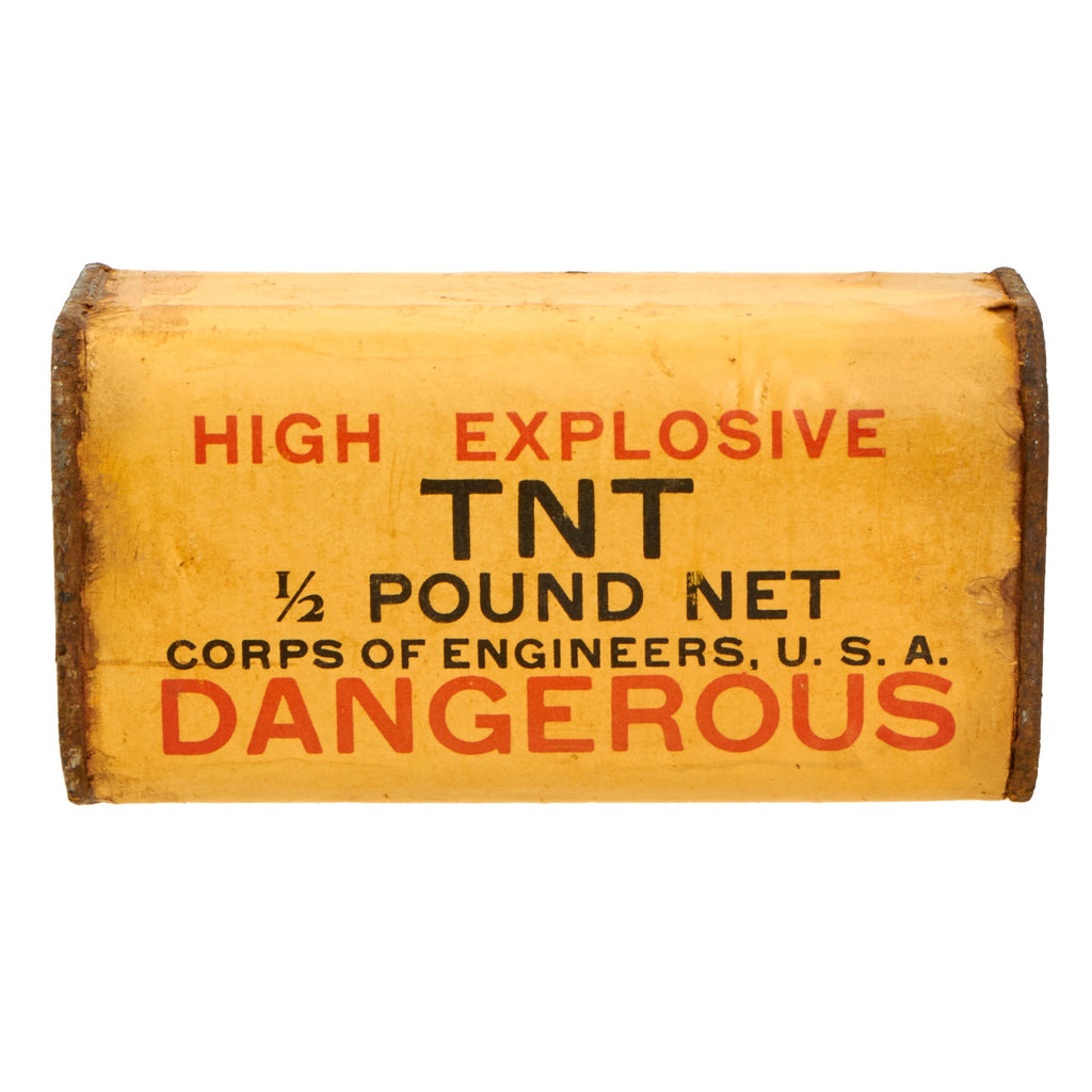 Original U.S. WWII Corps of Engineers High Explosive TNT 1/2 Pound Block - INERT Original Items
