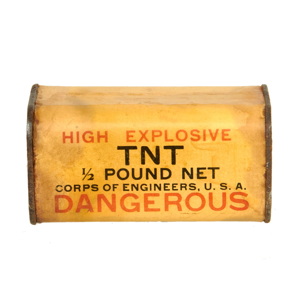 Original U.S. WWII Corps of Engineers High Explosive TNT 1/2 Pound Block - INERT Original Items